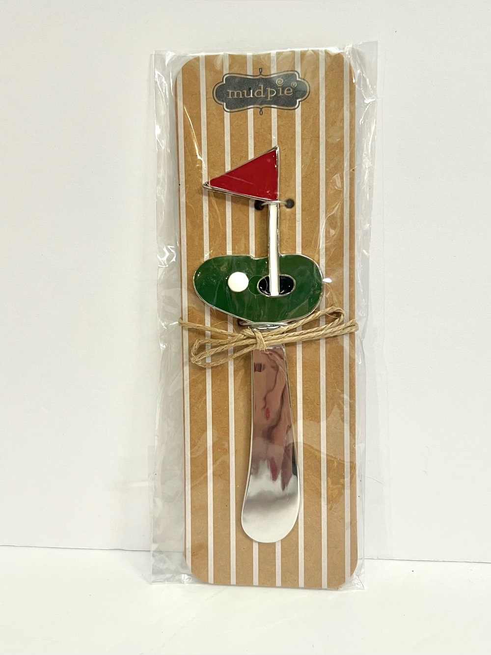 Mud Pie Golf Tee Time Enamel Cheese /Dip Spreader Knife-NEW